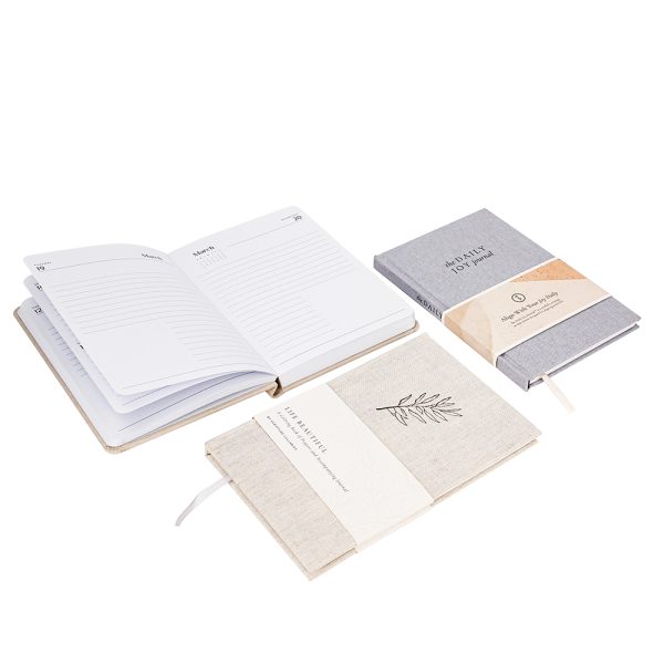Custom Printed A5 Hardcover Thick Cloth Cover Notebook Lay Flat Hardbound Cover Linen Journal Promotion Diary School Supplies - Imagen 3