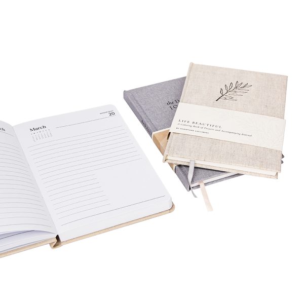Custom Printed A5 Hardcover Thick Cloth Cover Notebook Lay Flat Hardbound Cover Linen Journal Promotion Diary School Supplies - Imagen 4