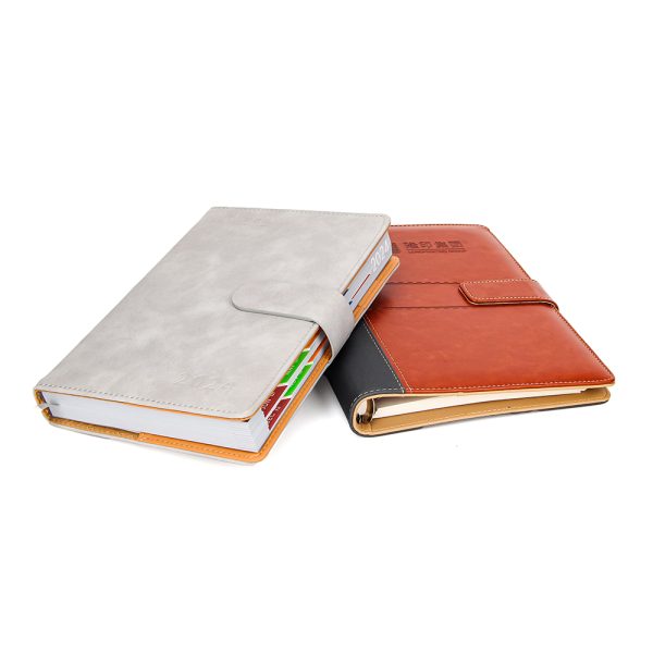 A5 Pu leather Hardcover Notebook  Customized Planner Promotional Business High Quality Leather Diary Leather Book Cover