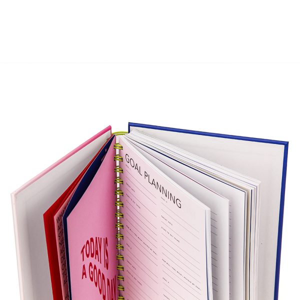 Custom spiral notebook printing pink A4 / A5 hard cover spiral notebook with double wire O ring - Imagen 6