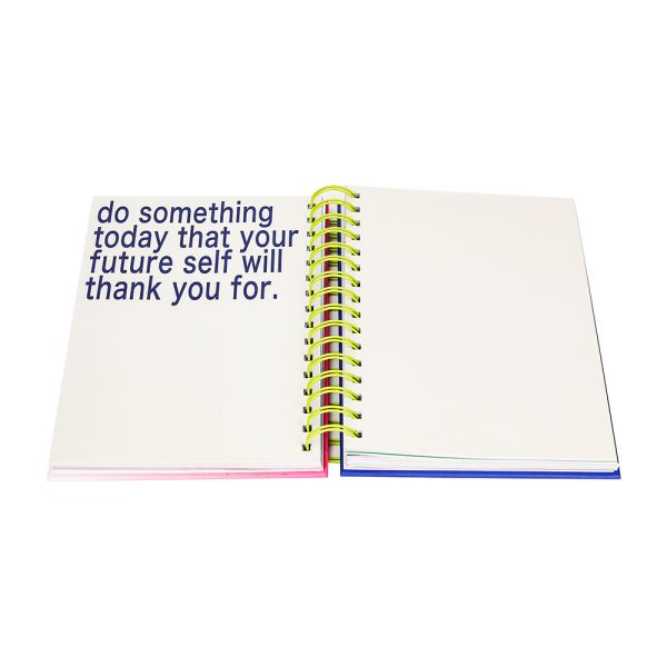 Custom spiral notebook printing pink A4 / A5 hard cover spiral notebook with double wire O ring - Imagen 5