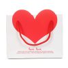 Hot Sale Red Heart Paper Bags Shaped White Cardboard Handle pink Shopping Bag Gift Packing for Small Business – Bild 2